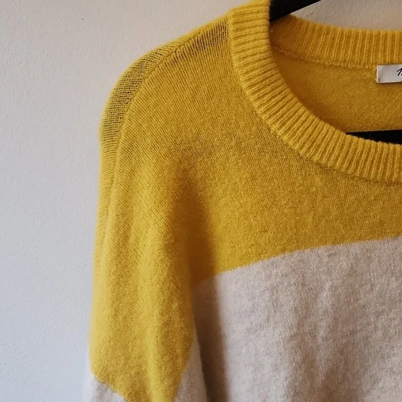 Madewell 'Gladwell' balloon sleeve fuzzy striped sweater - multicolor - Size S - Picture 6 of 10